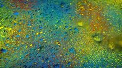 Color Powders Falls To The Floor - Festival Concept Stock Footage