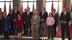 CLEAN : Meeting photo with German FM Baerbock and her Western Balkan, EU counterparts News Clip