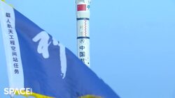 China's Shenzhou 20 Crew's Long March 2F Rocket Rolled Out To The Pad Instructional Video