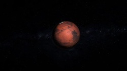 Zoom to Red Planet Mars in Solar System Stock Footage