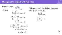 Changing the subject with more complex formula Instructional Video