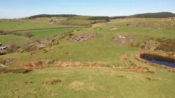 Drone aerials over North Wales countryside and farmland News Clip