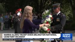 Harris criticizes Trump over Arlington Cemetery incident News Clip
