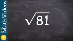 How to use prime factorization to take the square root of a number, sqrt(81) Instructional Video