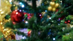 ornaments on Christmas tree Stock Footage