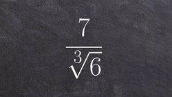 Rationalize the denominator with an expression with a radical of third root Instructional Video