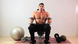 How to Do a Seated Overhead Dumbbell Press for Arm Workout Instructional Video