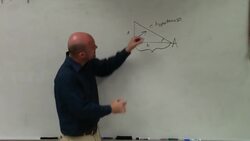 How to determine where the adjacent leg is on a triangle Instructional Video