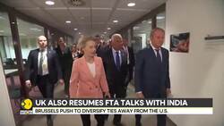 EU chief, team on a two-day India trip to broaden commercial and diplomatic ties News Clip