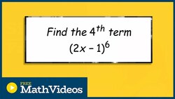 Find the 4th term of a binomial raised to the 6th power Instructional Video