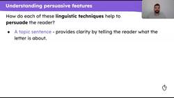 Identifying features of a persuasive letter Instructional Video