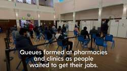 People get in line for ‘jingle jabs’ on Christmas Day as Covid battle continues News Clip