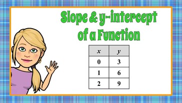 Identifying Slope and Y-Intercept from a Table