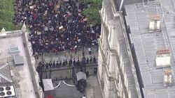 Aerial views of Black Lives Matter protests in London News Clip