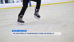Ice skating at Roselle's Warinanco Park News Clip