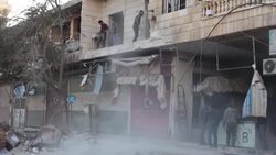 CLEAN : Aftermath images of site after shelling hits Syria's Afrin News Clip