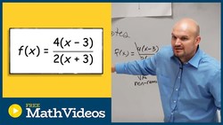 Label the discontinuity of a rational functions with coefficients Instructional Video