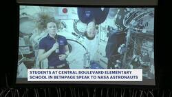 Bethpage elementary school students speak to NASA astronauts through livestream News Clip
