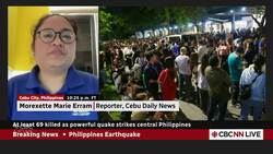 Survivors of Philippine earthquake sleeping outdoors out of fear of aftershocks, says local journalist News Clip