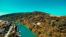 Aerial view of Ağva - Yesilcay Stock Footage