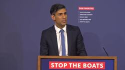 Rishi Sunak speaks on Illegal Immigration Bill at Downing Street News Clip
