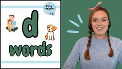 d' Words | Blending Phonics | CVC Words | d Words with Pictures | Learn to Read | British Teacher Instructional Video