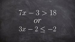 Learn how to solve as well as graph a compound inequality with or Instructional Video