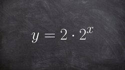 Learn how to graph an exponential equation with a new y intercept and no transformations Instructional Video