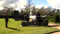Gun salute at Hillsborough Castle News Clip