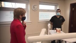 Nicola Sturgeon meeting dentists on campaign trail News Clip