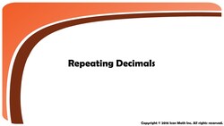Repeating Decimals Instructional Video