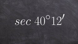 Evaluate a trigonometric angle when given in degrees minutes seconds Instructional Video