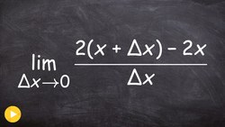 Evaluate the limit with delta x difference quotient Instructional Video