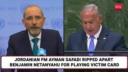 Viral: Jordan FM Jumps In To Answer Netanyahu; High Drama At UN Press Conference News Clip