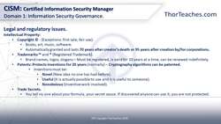 CISM Certification Domain 1: Information Security Governance Video Boot Camp 2019 - Intellectual property Instructional Video