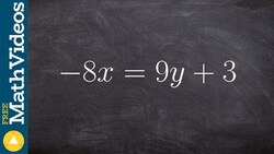 Putting an linear equation when a is negative Instructional Video