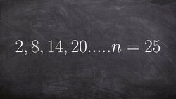 Find the partial sum of a sequence of 25 terms Instructional Video