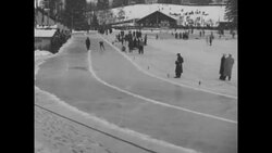 5000-meter speed skating race at 1936 Winter Olympics in Garmisch-Partenkirchen, Germany News Clip