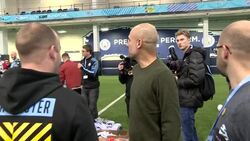 Guardiola at Man City Christmas Community Event News Clip