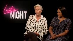Interview with Emma Thompson and Mindy Kaling on 'Late Night' News Clip