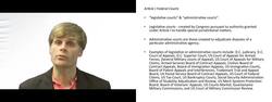 Article I Federal Courts Instructional Video
