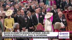Queen Elizabeth II Absent From Platinum Jubilee Church Service News Clip