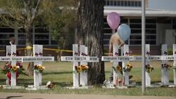 USA: Mourners outside Ulvade School following mass shooting News Clip