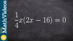 Applying the zero product property to solve the factored form Instructional Video