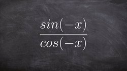 How to simplify a trigonometric expression using even/odd identities Instructional Video