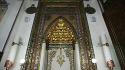 Interior the Ulu Mosque of Bursa Stock Footage