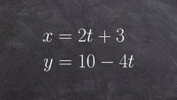 Eliminate the parameter with two linear equations Instructional Video