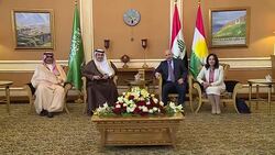 Saudi launches first direct flight to Erbil Stock Footage