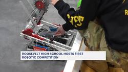 Roosevelt High School hosts first-ever robotics competition News Clip