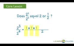 Dividing Exponential Expressions Instructional Video